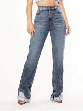 Women's 26 REVICE Farrah
Midnight Wash Black
Waistband Straight Leg Jeans